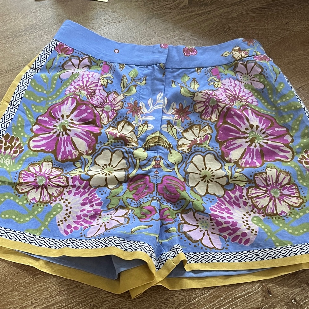 Skies Are Blue Floral High Waist Shorts